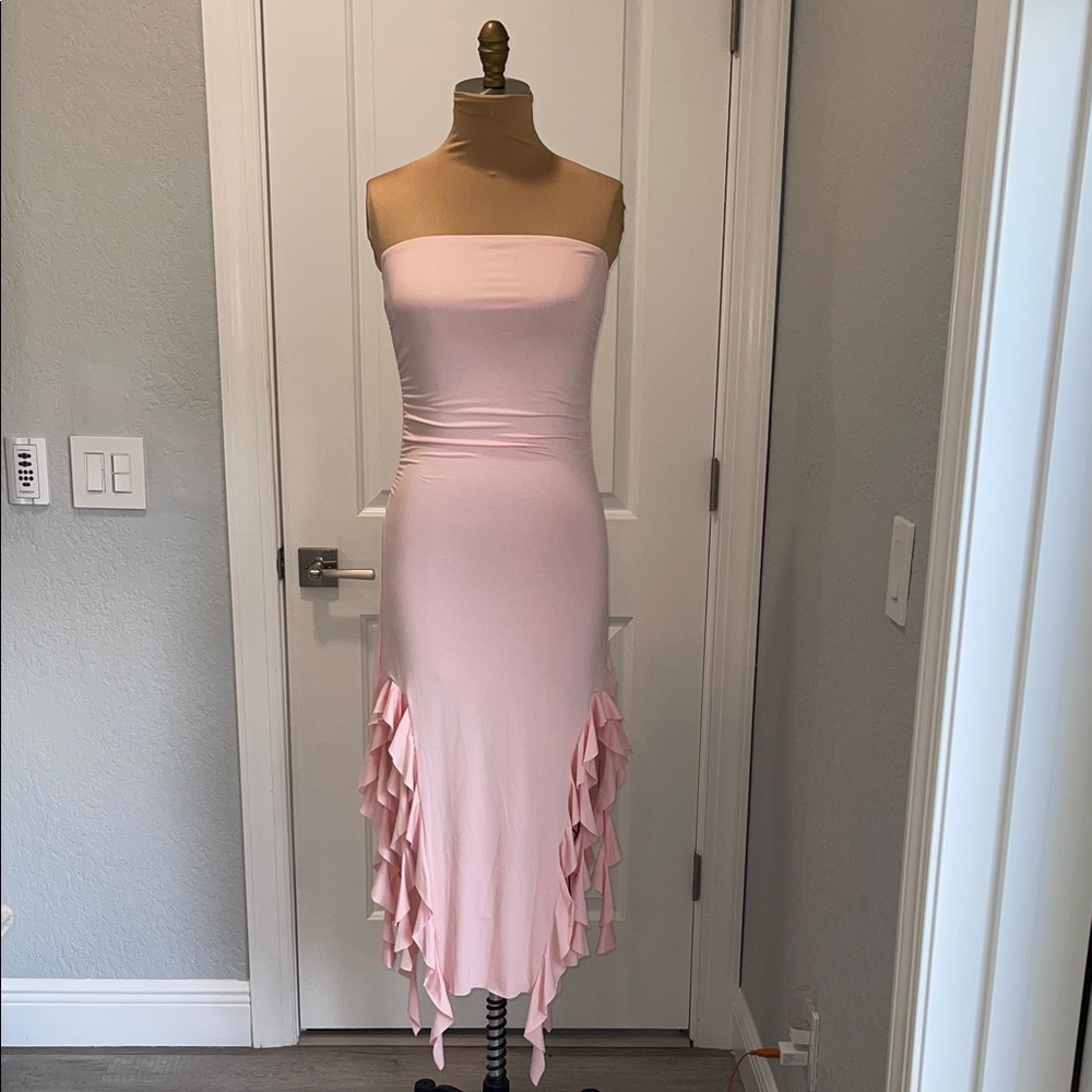 Commence Elegant Pink Strapless Dress Size M Brand New
